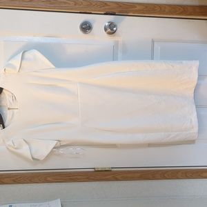 Calvin Klein Short Sleeve off-white dress
